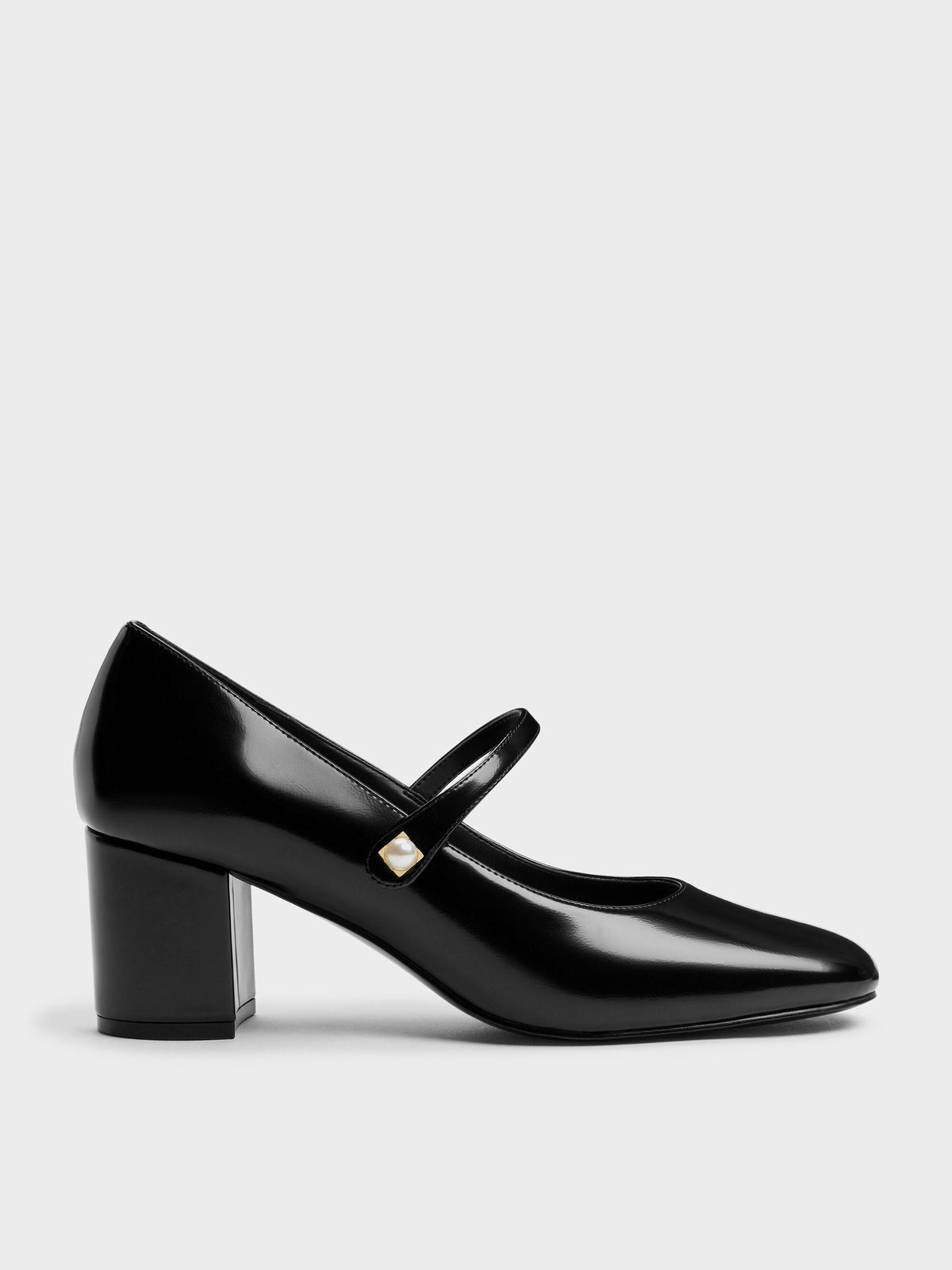 CHARLES & KEITH Discount / Marie Pearl Mary Jane Pumps - Black Box