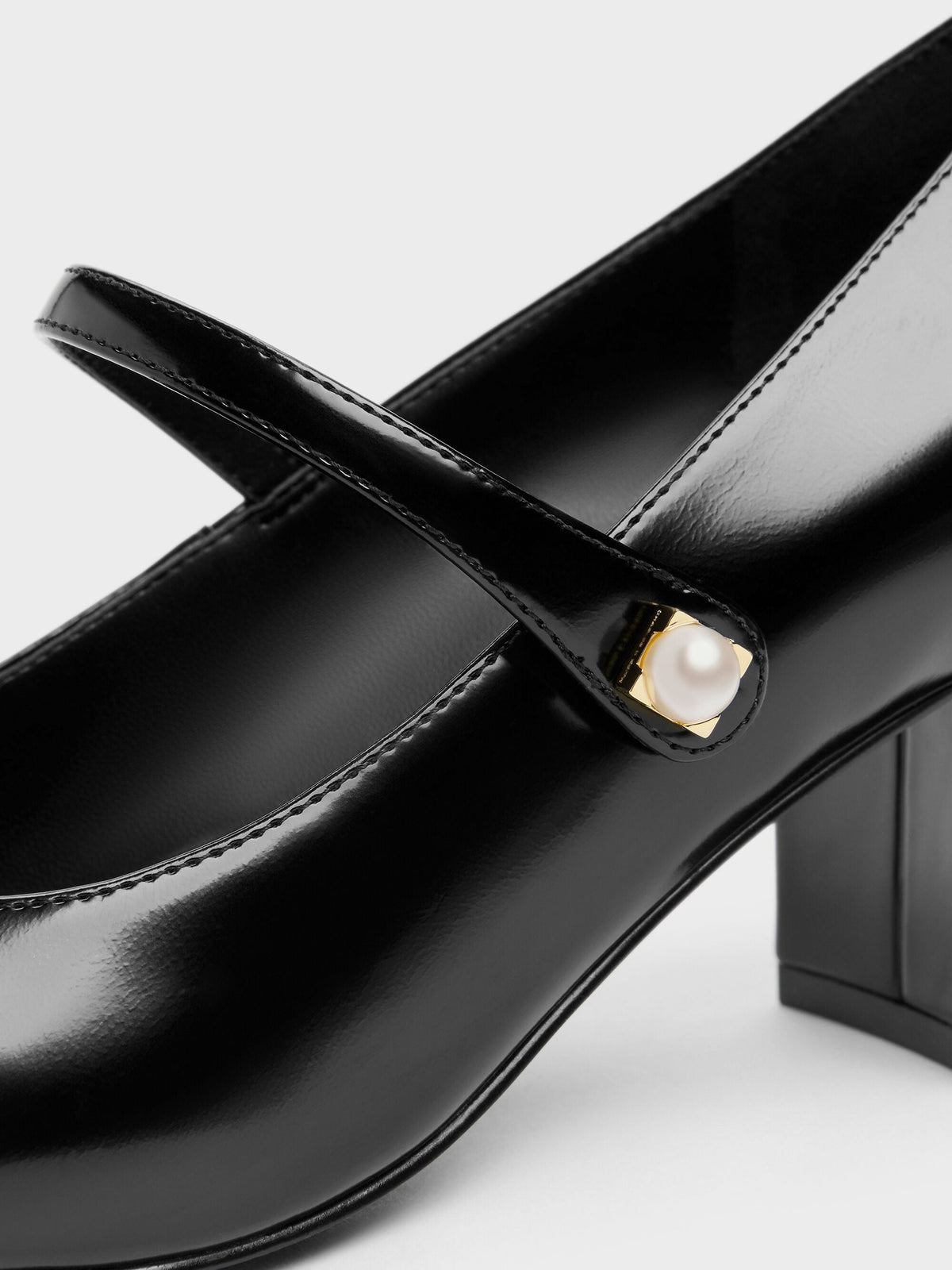 CHARLES & KEITH Discount / Marie Pearl Mary Jane Pumps - Black Box