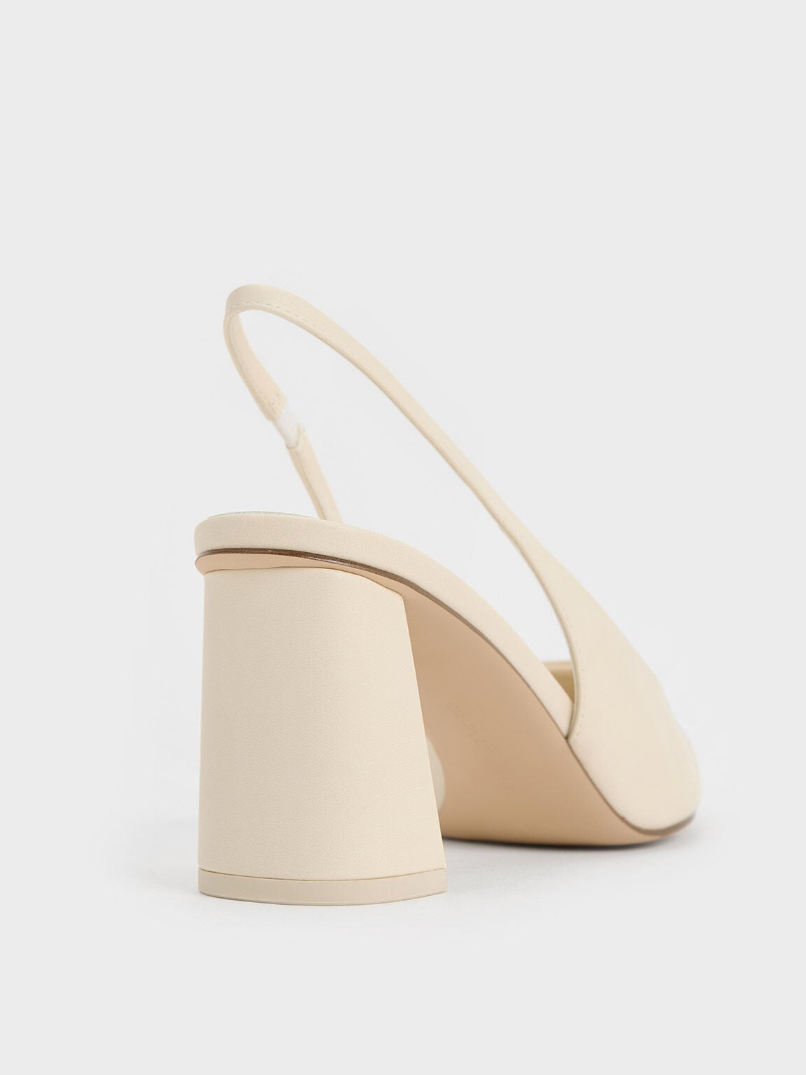 CHARLES & KEITH Trusted / Teagan Pointed Slingback Pumps - Chalk