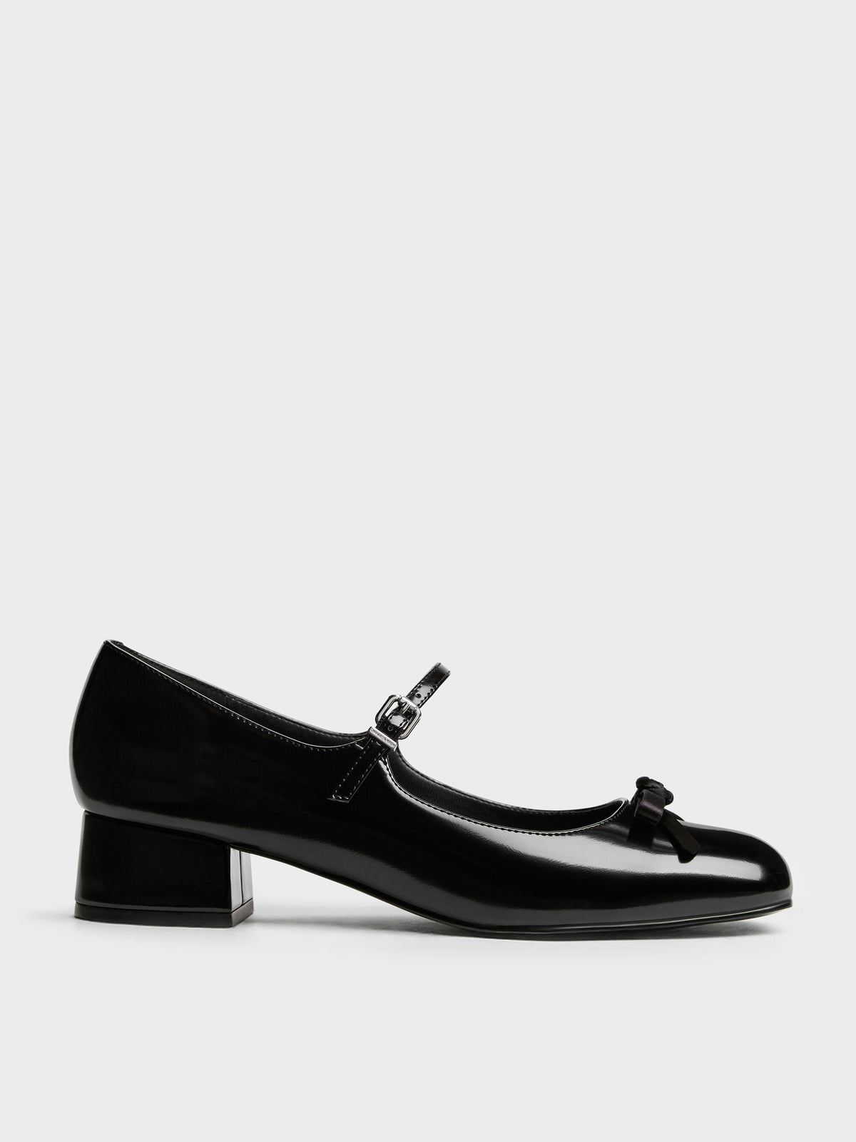 CHARLES & KEITH Latest / Kelis Rose-Bow Mary Jane Pumps - Black Box