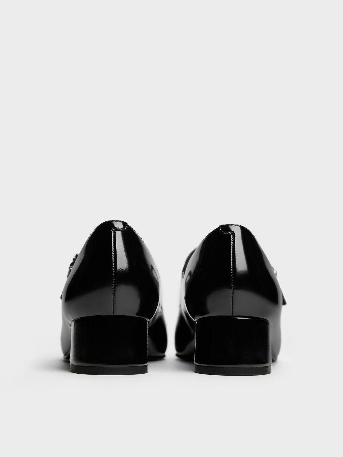 CHARLES & KEITH Latest / Kelis Rose-Bow Mary Jane Pumps - Black Box