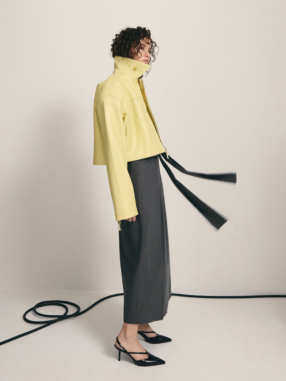 CHARLES & KEITH Latest / V-Strap Slingback Pumps - Black Box