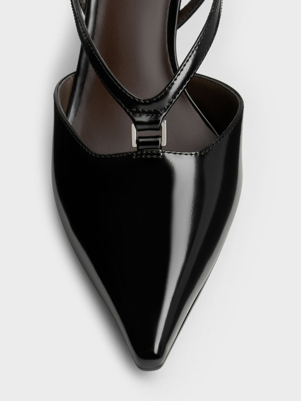 CHARLES & KEITH Latest / V-Strap Slingback Pumps - Black Box