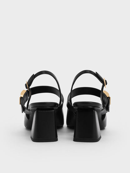 CHARLES & KEITH Exclusive / Yvette Mary Jane Slingback Pumps - Black
