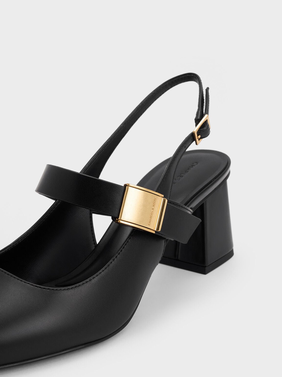 CHARLES & KEITH Exclusive / Yvette Mary Jane Slingback Pumps - Black