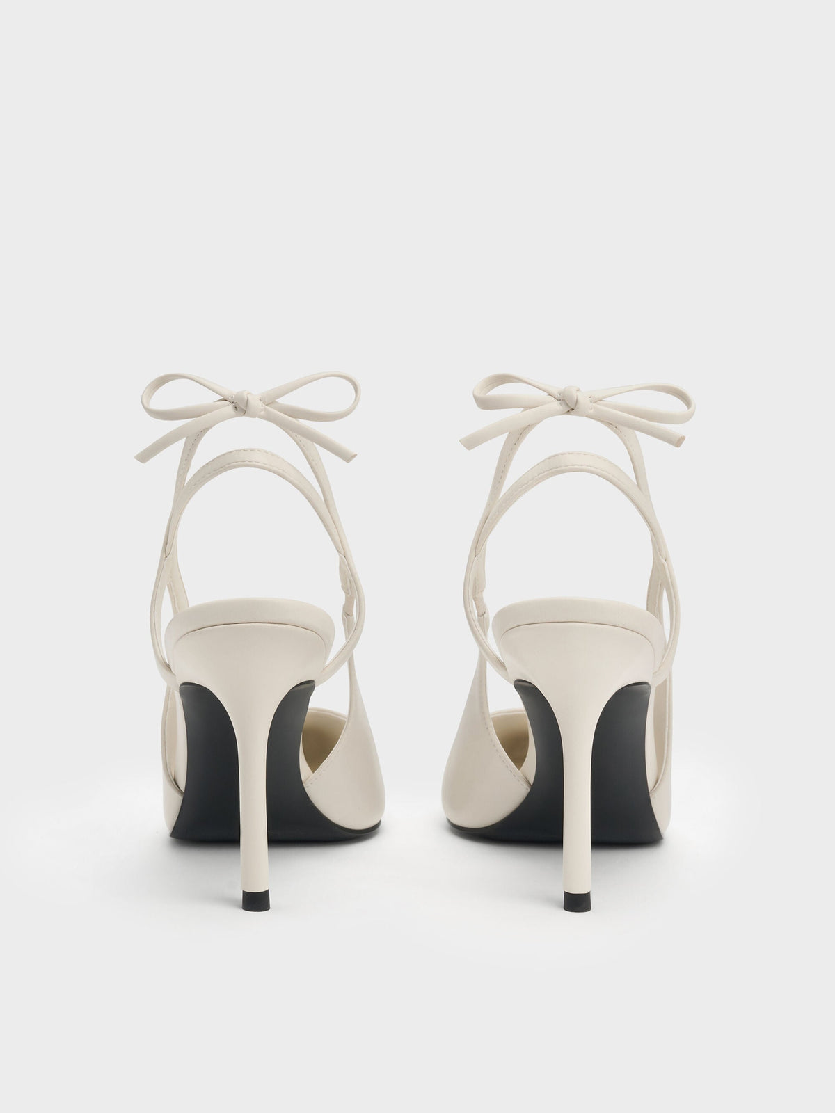 CHARLES & KEITH Value / Back-Bow Slingback Pumps - Chalk