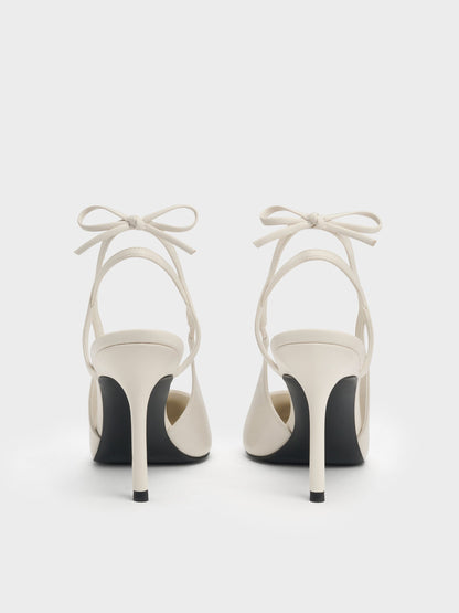 CHARLES & KEITH Value / Back-Bow Slingback Pumps - Chalk