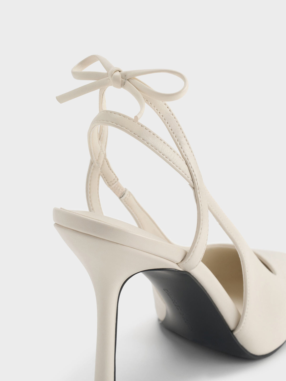CHARLES & KEITH Value / Back-Bow Slingback Pumps - Chalk