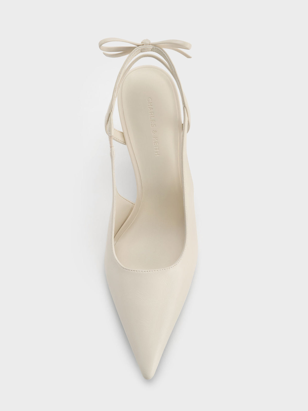 CHARLES & KEITH Value / Back-Bow Slingback Pumps - Chalk