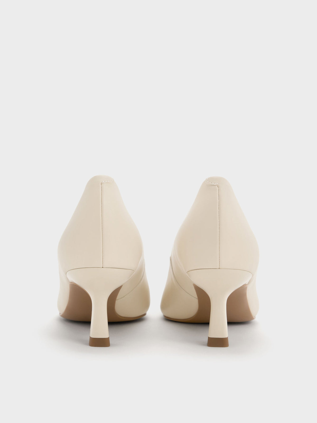 CHARLES & KEITH Deals / Emmy Pointed Kitten Heel Pumps - Chalk