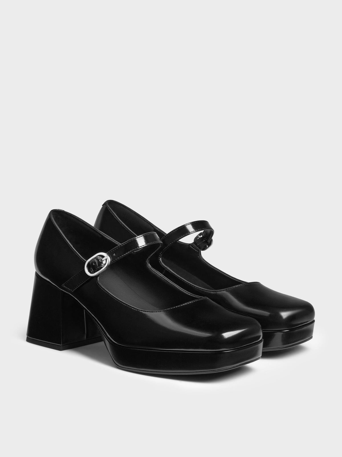 CHARLES & KEITH Trusted / Platform Mary Jane Pumps - Black Box