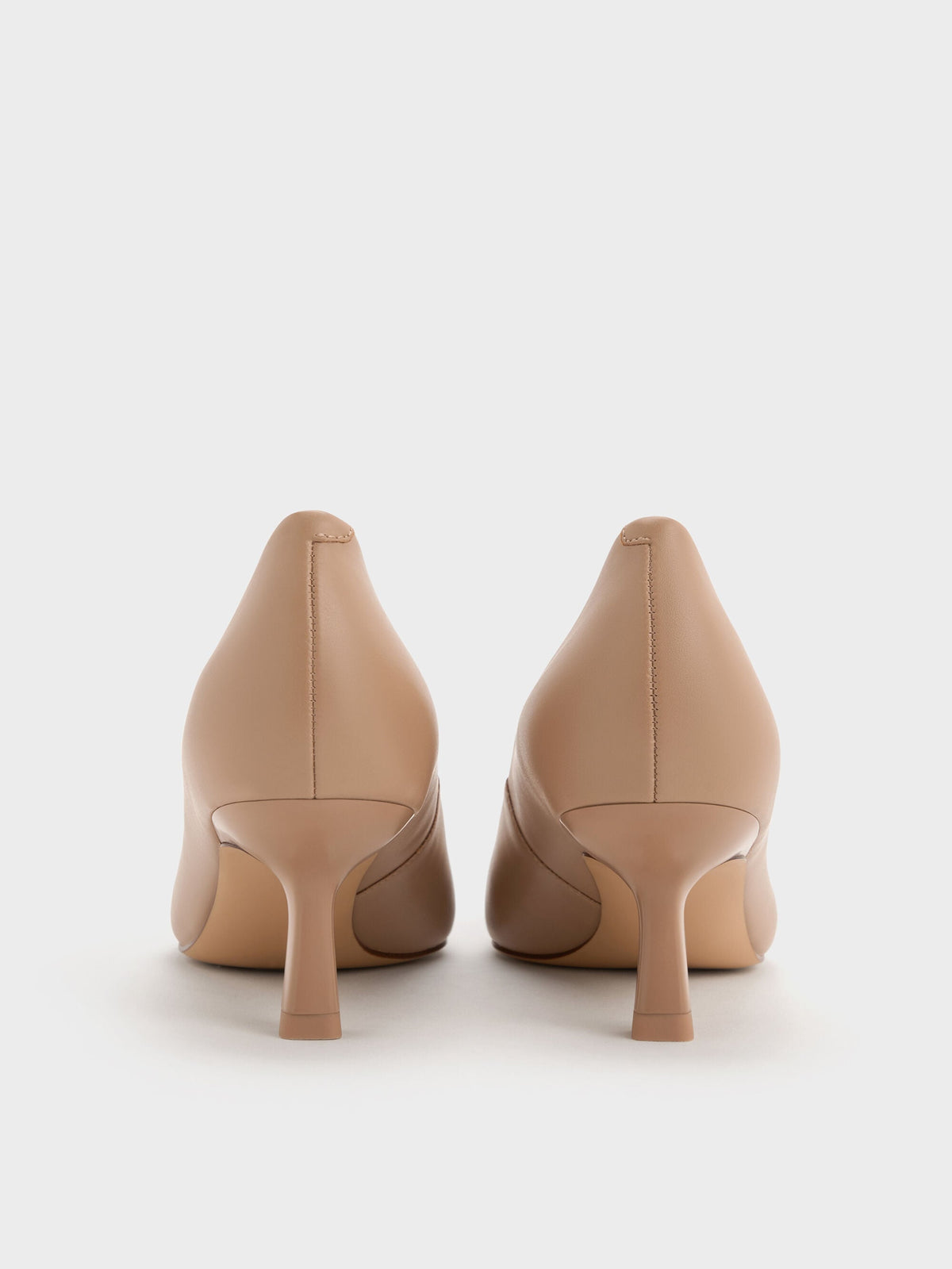 CHARLES & KEITH Latest / Emmy Pointed Kitten Heel Pumps - Nude