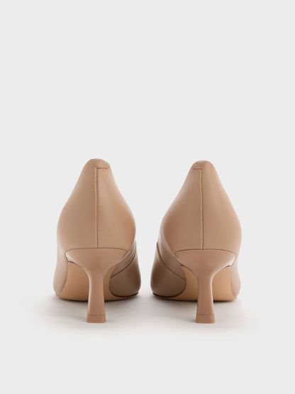 CHARLES & KEITH Latest / Emmy Pointed Kitten Heel Pumps - Nude