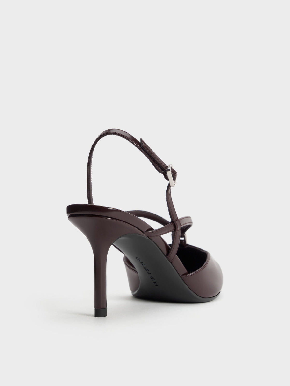 CHARLES & KEITH Featured / V-Strap Slingback Pumps - Burgundy