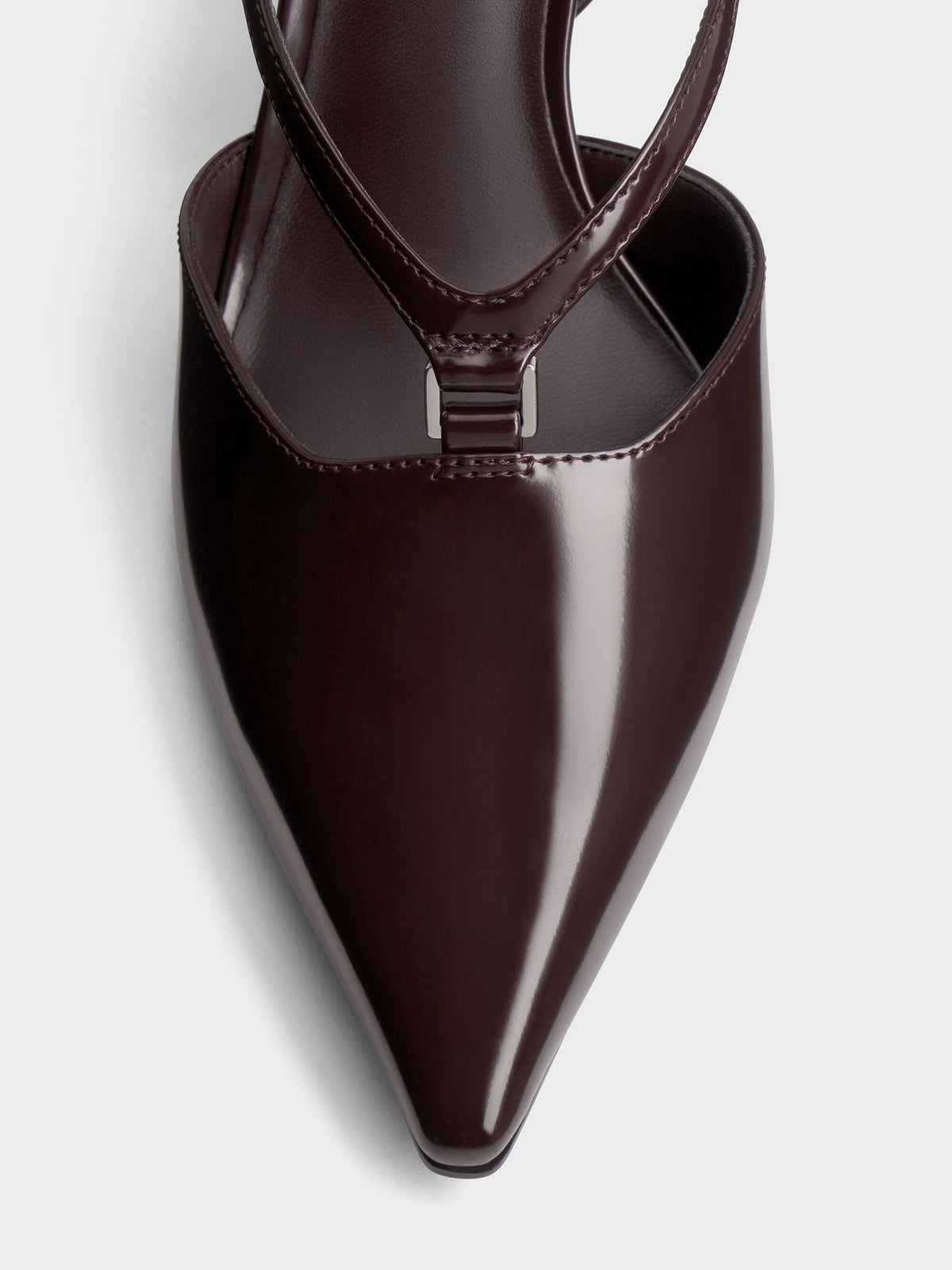 CHARLES & KEITH Featured / V-Strap Slingback Pumps - Burgundy