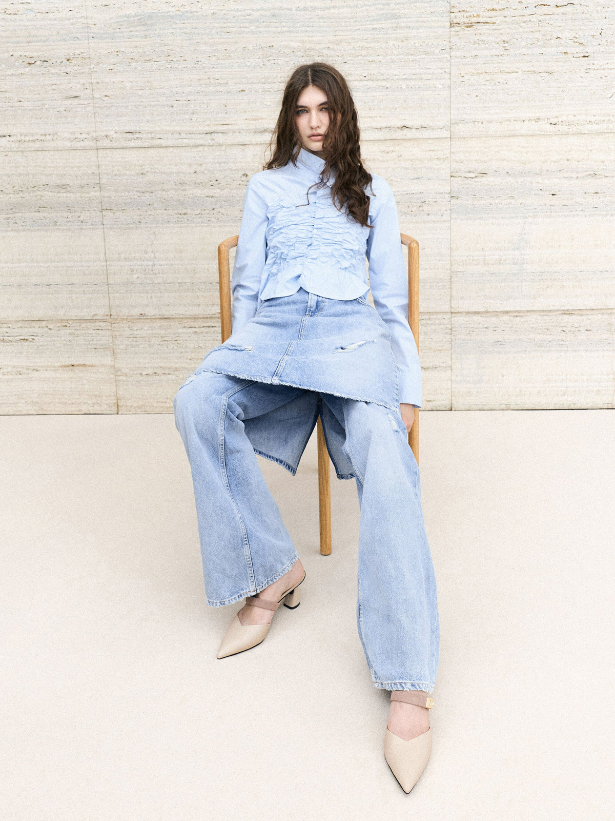 CHARLES & KEITH Discount / Lando Heeled Mules - Chalk