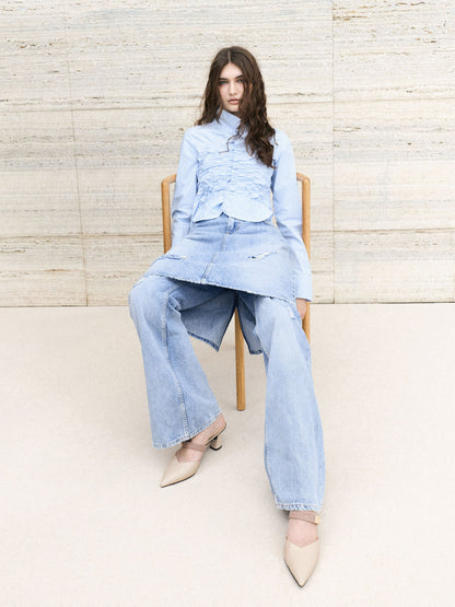 CHARLES & KEITH Discount / Lando Heeled Mules - Chalk