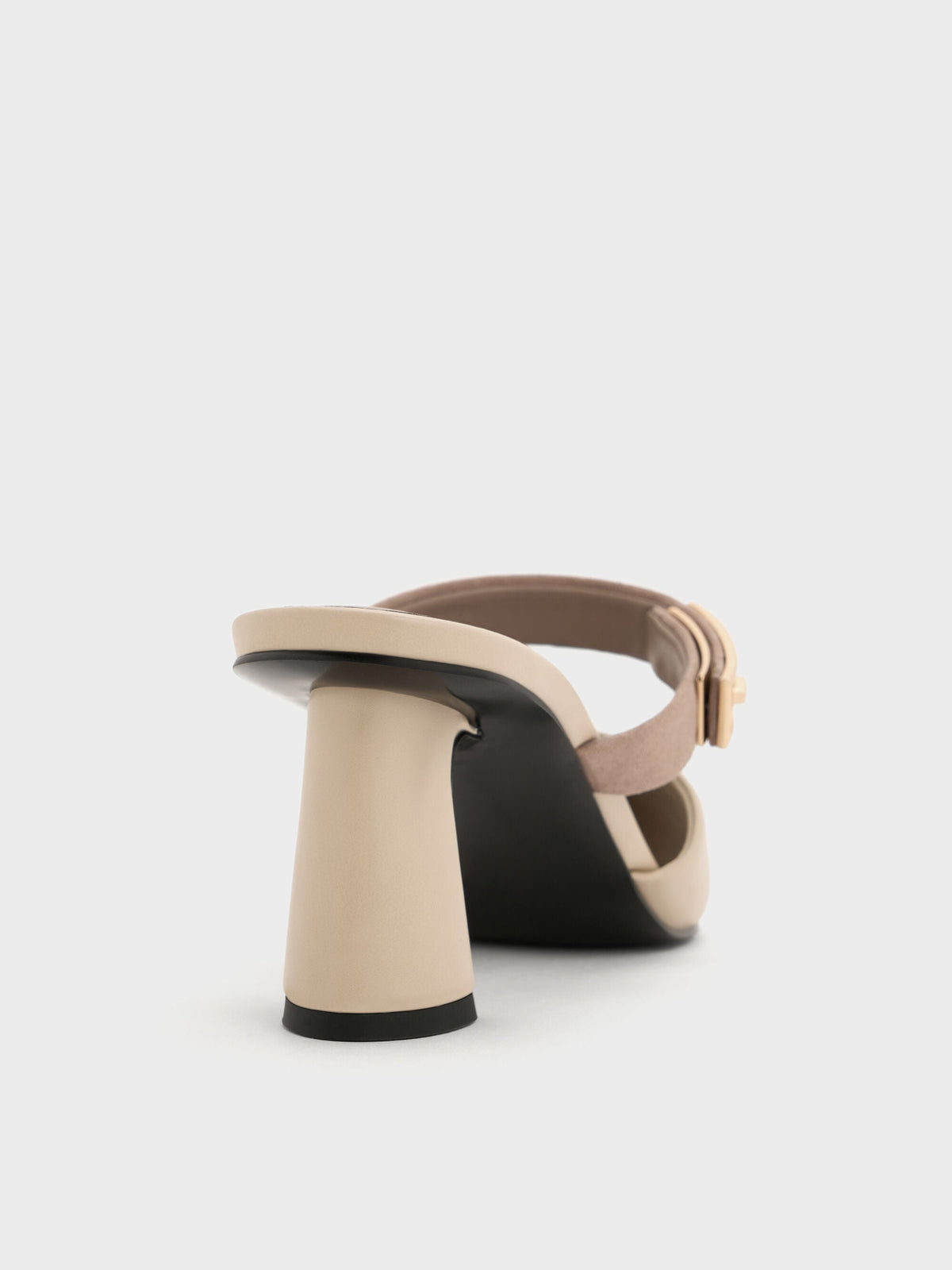 CHARLES & KEITH Discount / Lando Heeled Mules - Chalk