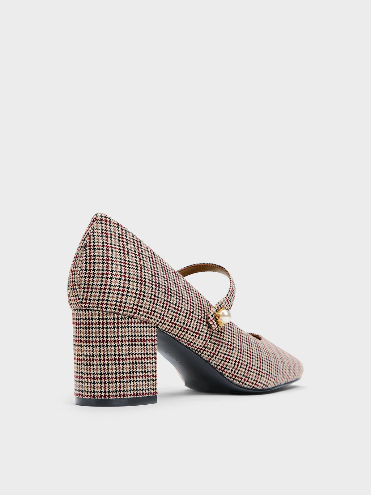 CHARLES & KEITH Popular / Marie Checkered Pearl Mary Jane Pumps - Multi