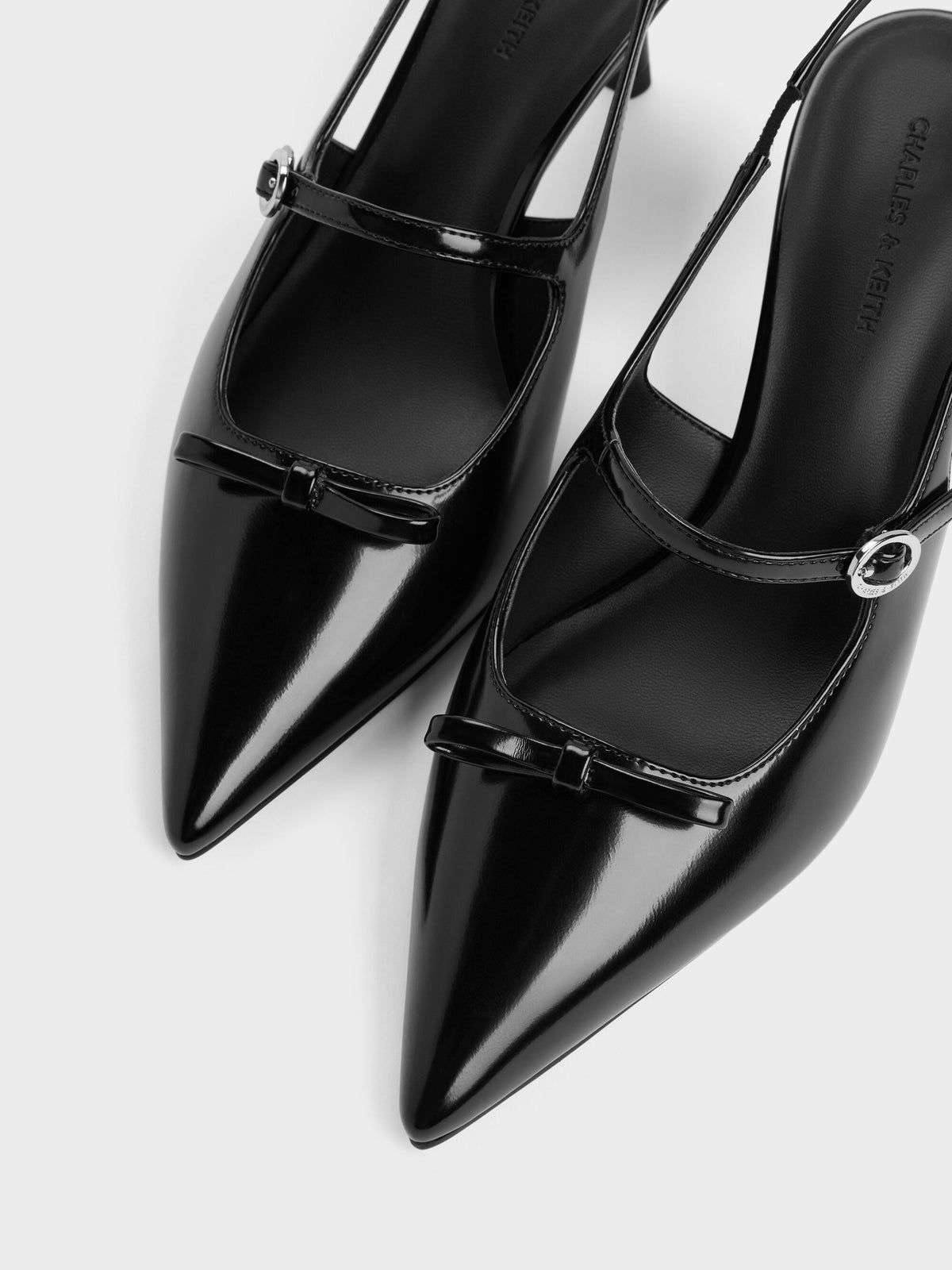 CHARLES & KEITH Essential / Sonali Bow Slingback Pumps - Black Box