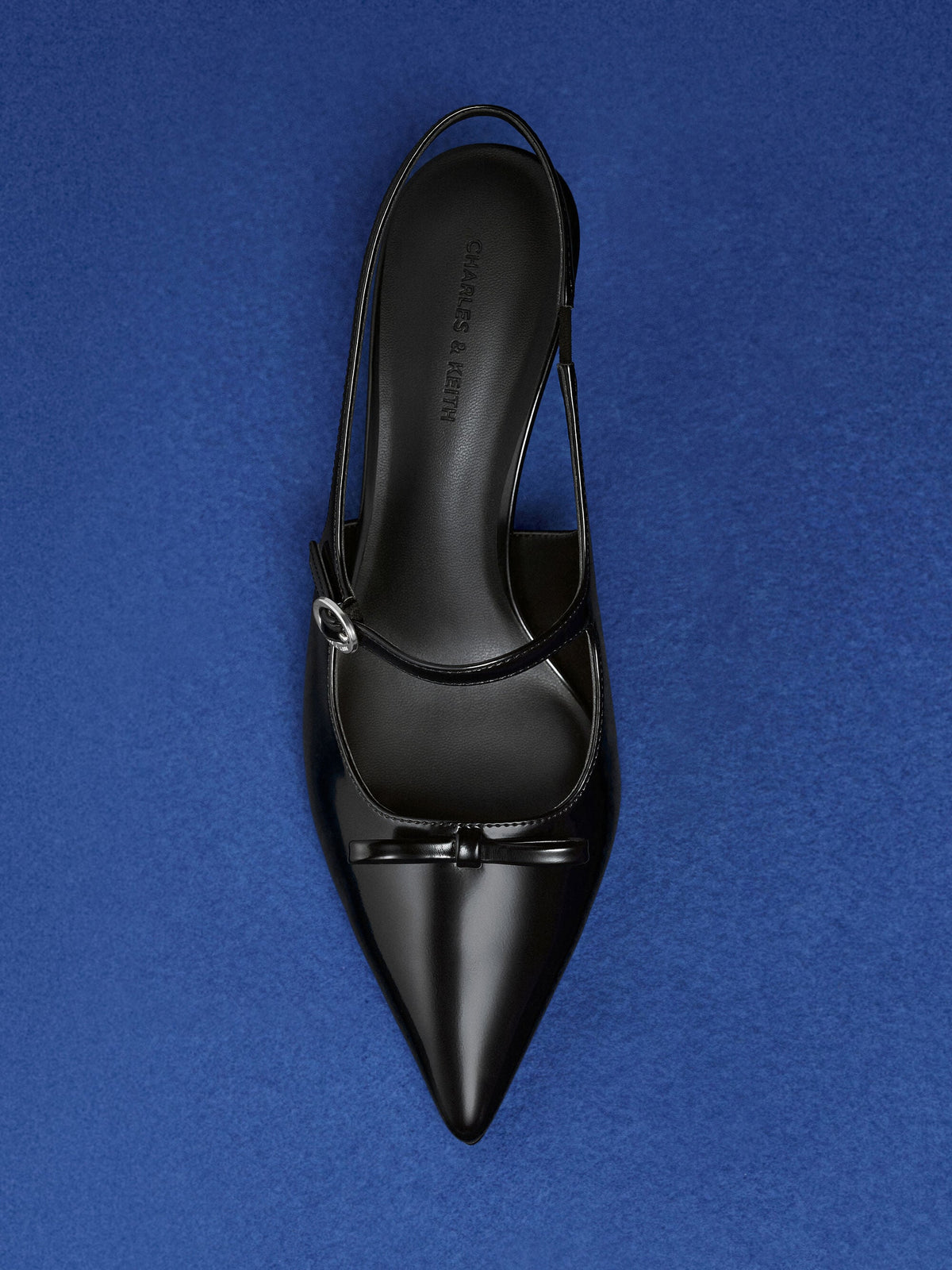 CHARLES & KEITH Essential / Sonali Bow Slingback Pumps - Black Box