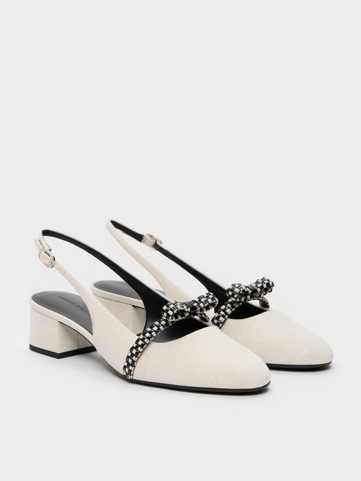 CHARLES & KEITH Hot Sale / Kaleen Slingback Pumps - Chalk