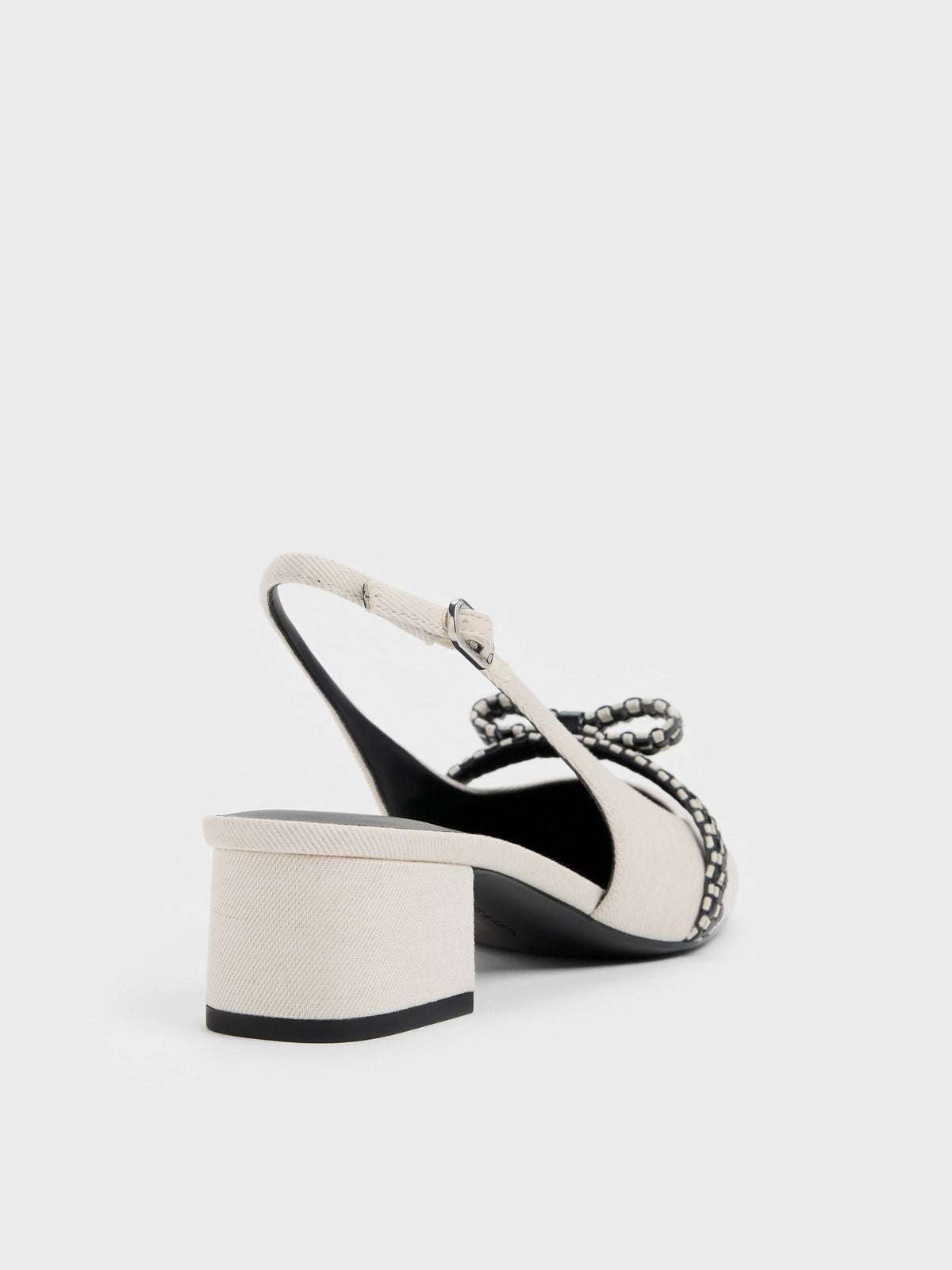 CHARLES & KEITH Hot Sale / Kaleen Slingback Pumps - Chalk