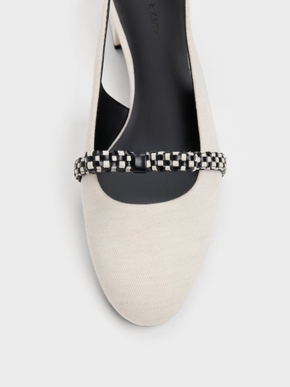 CHARLES & KEITH Hot Sale / Kaleen Slingback Pumps - Chalk