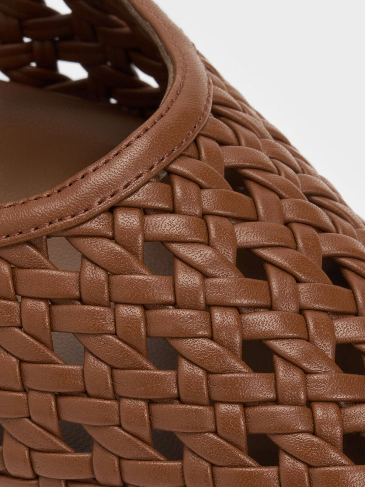 CHARLES & KEITH Premium / Woven Pointed Stiletto Pumps - Brown