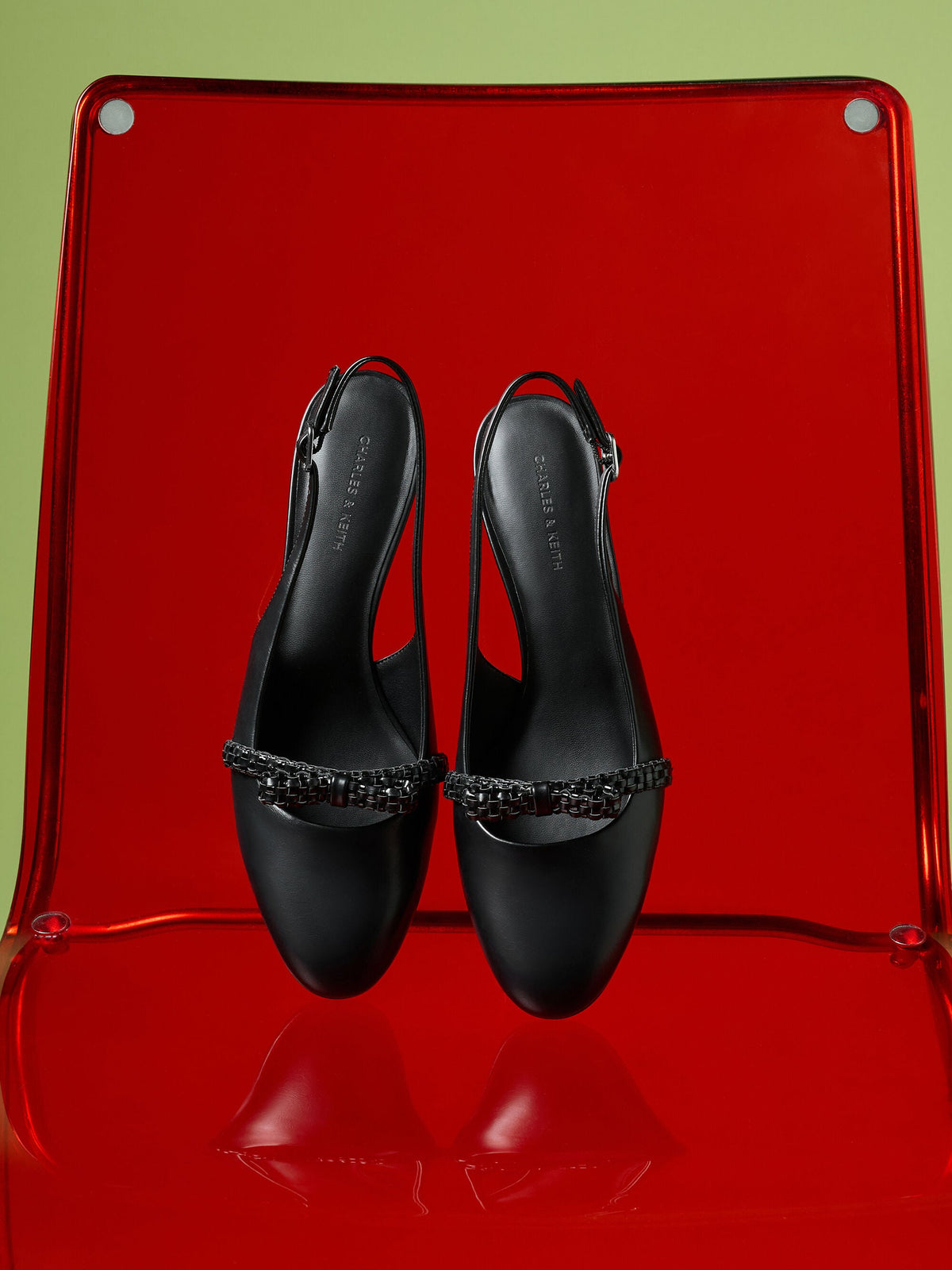 CHARLES & KEITH Everyday / Kaleen Slingback Pumps - Black