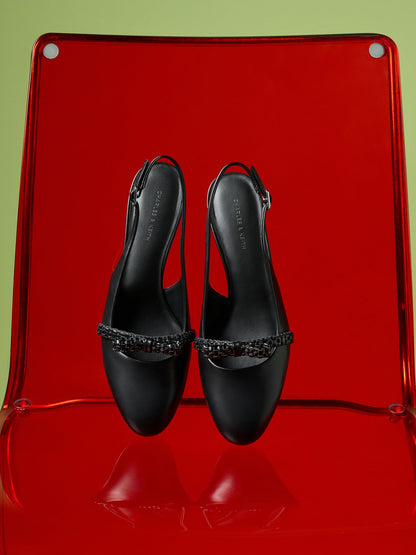 CHARLES & KEITH Everyday / Kaleen Slingback Pumps - Black
