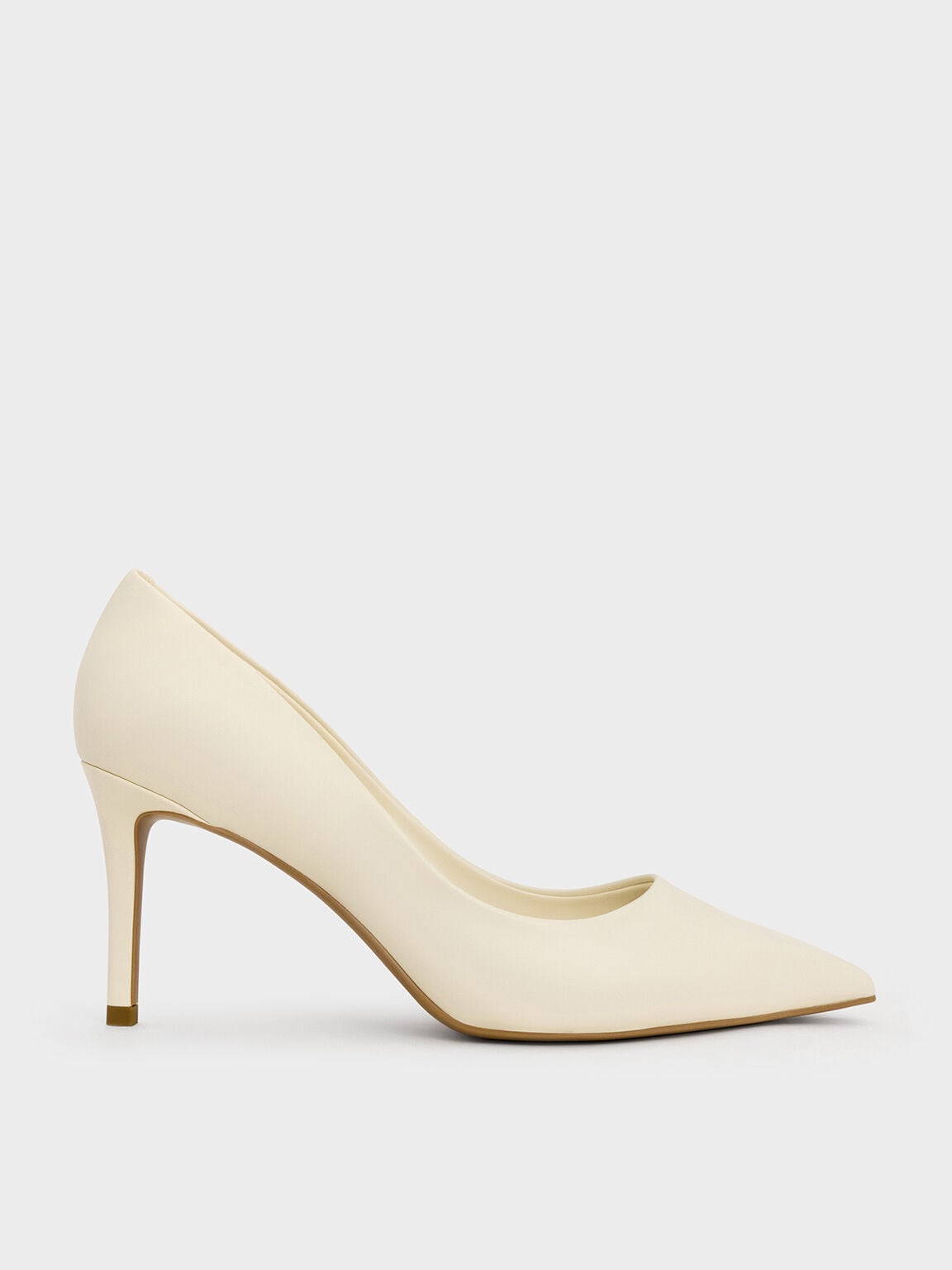 CHARLES & KEITH Everyday / Emmy Pointed Stiletto Pumps - Chalk