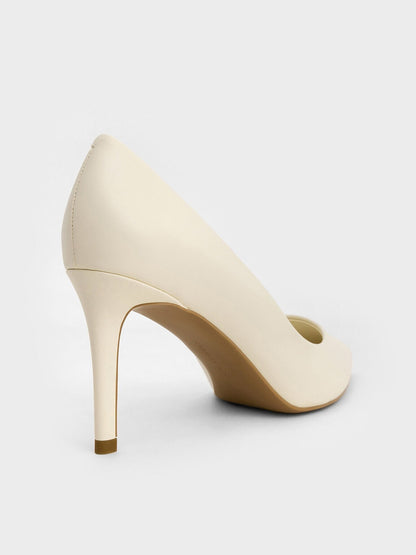 CHARLES & KEITH Everyday / Emmy Pointed Stiletto Pumps - Chalk
