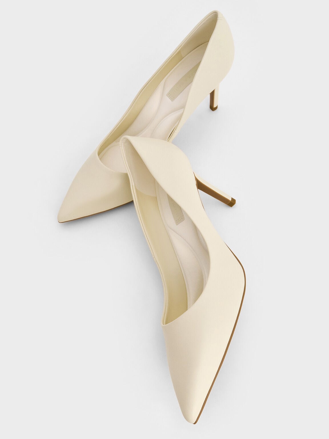 CHARLES & KEITH Everyday / Emmy Pointed Stiletto Pumps - Chalk