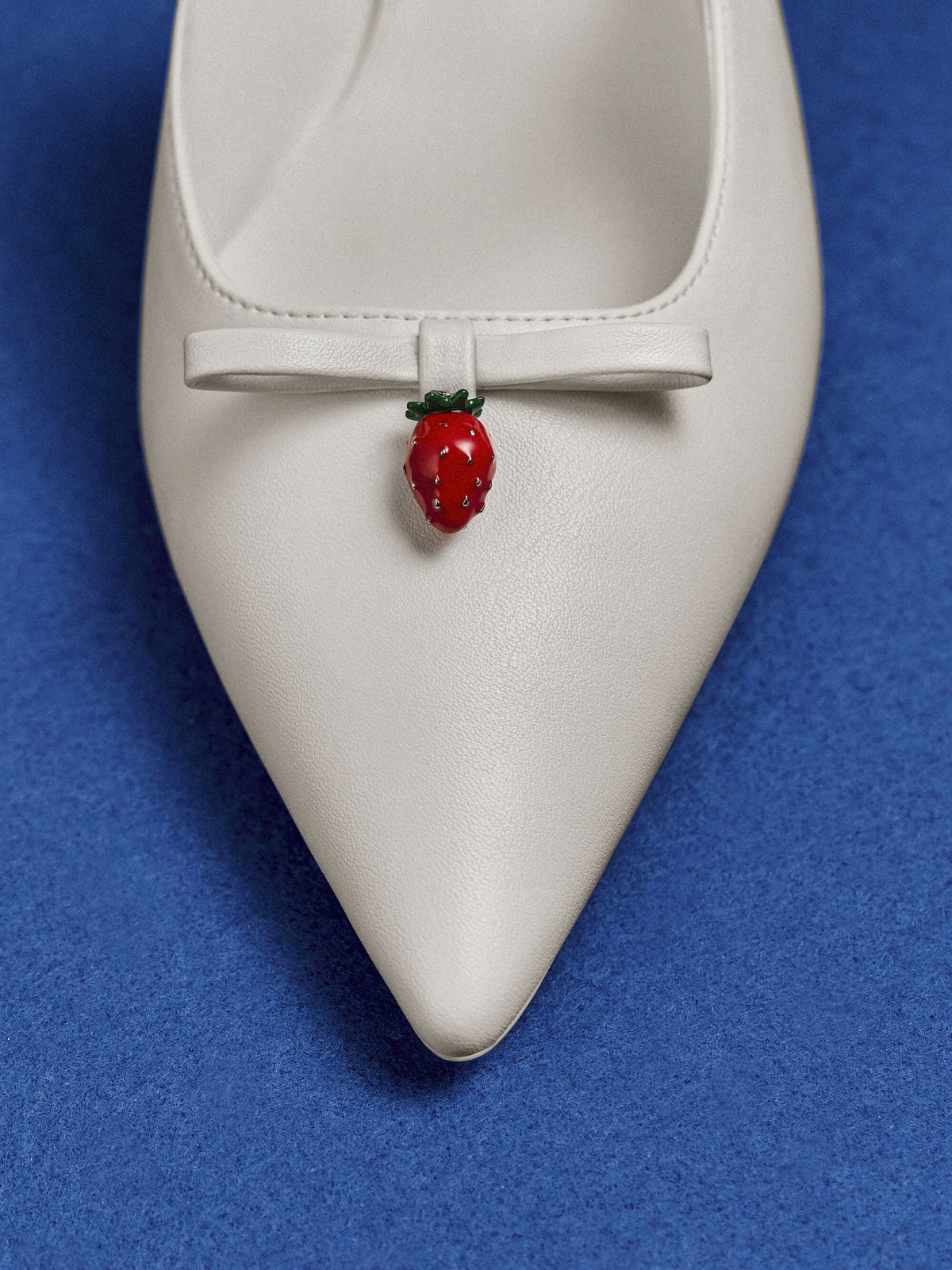 CHARLES & KEITH Featured / Sonali Strawberry Bow Slingback Pumps - White