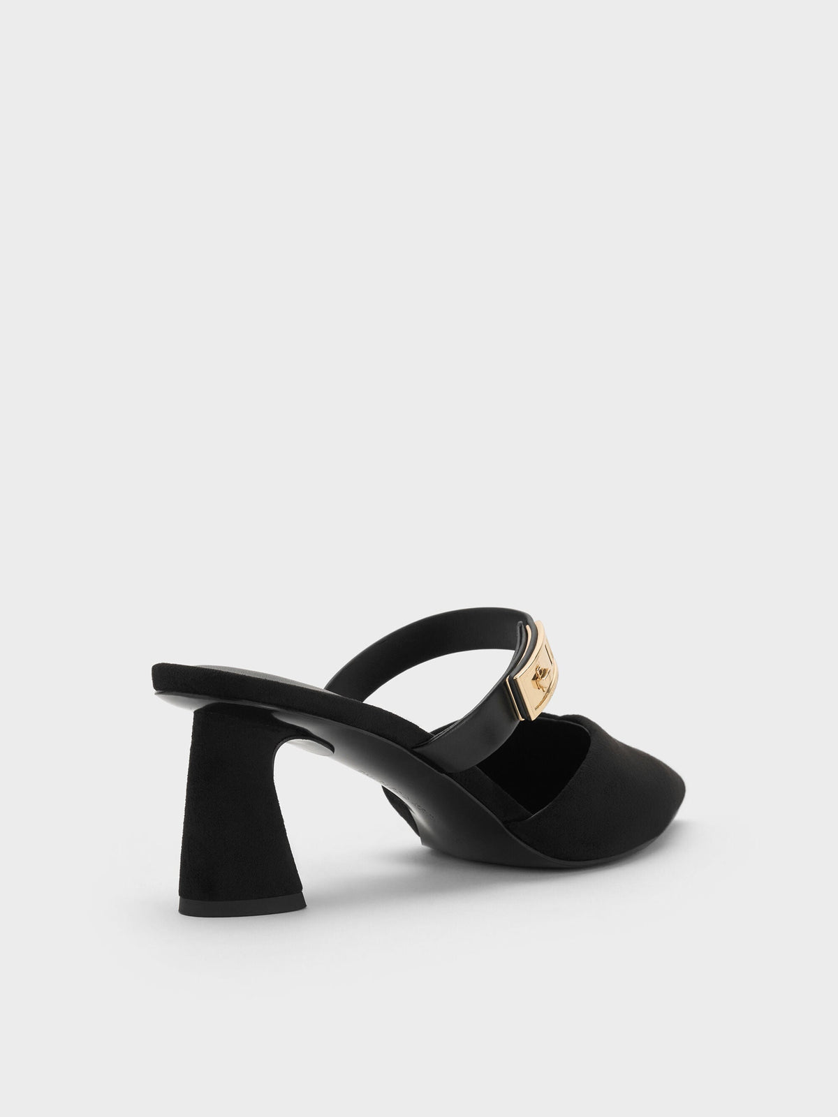 CHARLES & KEITH Signature / Lando Faux Suede Heeled Mules - Black2