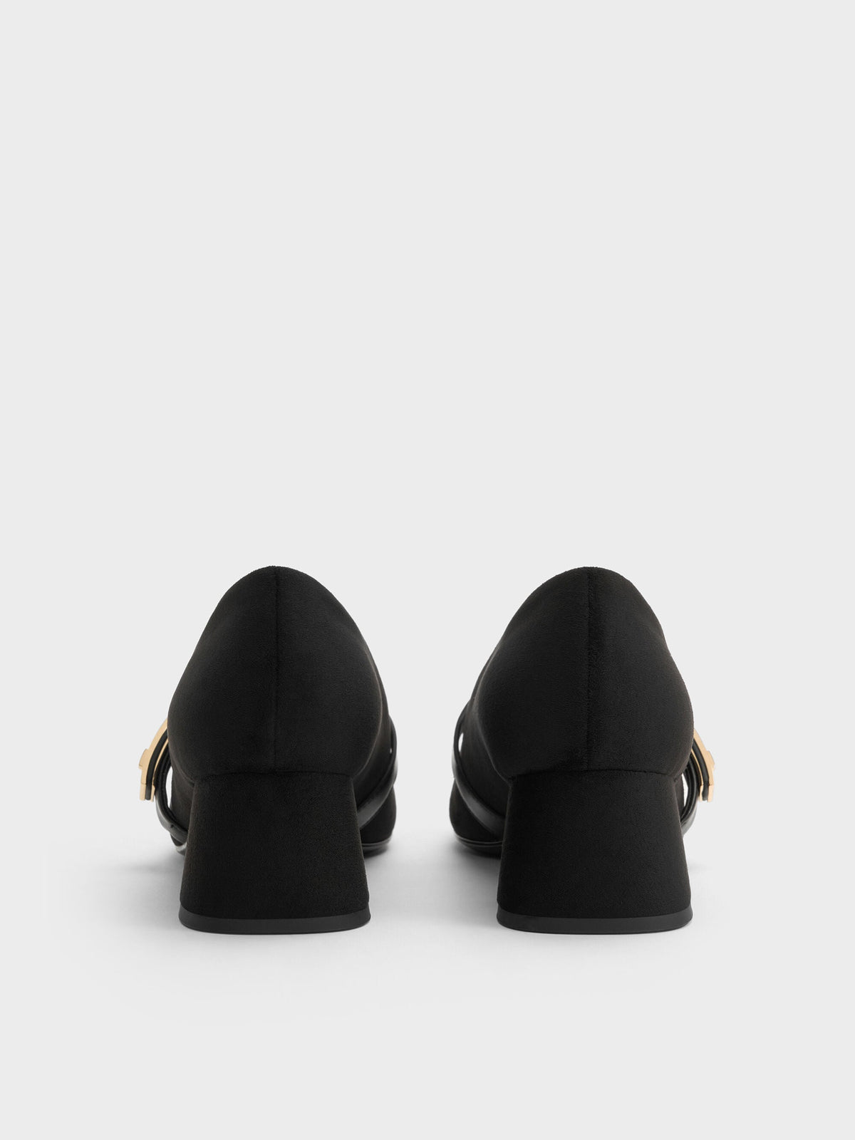 CHARLES & KEITH Deals / Lando Faux Suede Mary Jane Pumps - Black2