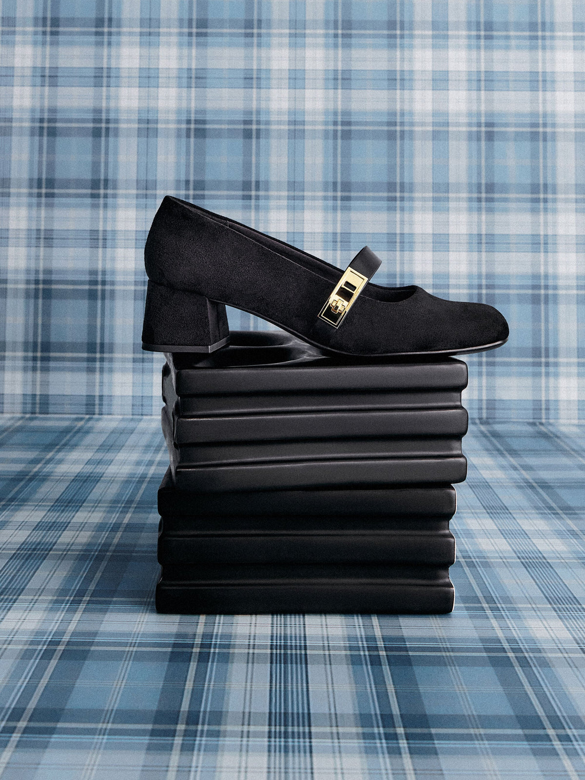 CHARLES & KEITH Deals / Lando Faux Suede Mary Jane Pumps - Black2