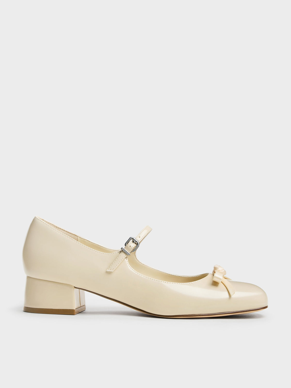 CHARLES & KEITH Best Price / Kelis Rose-Bow Mary Jane Pumps - Beige