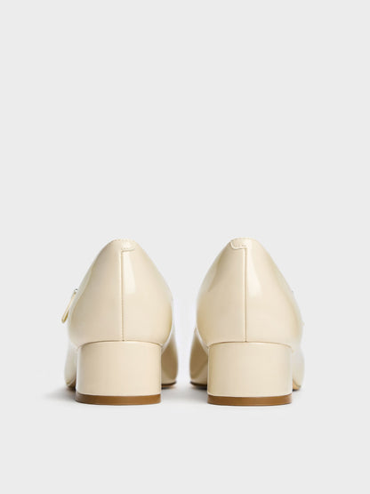 CHARLES & KEITH Best Price / Kelis Rose-Bow Mary Jane Pumps - Beige