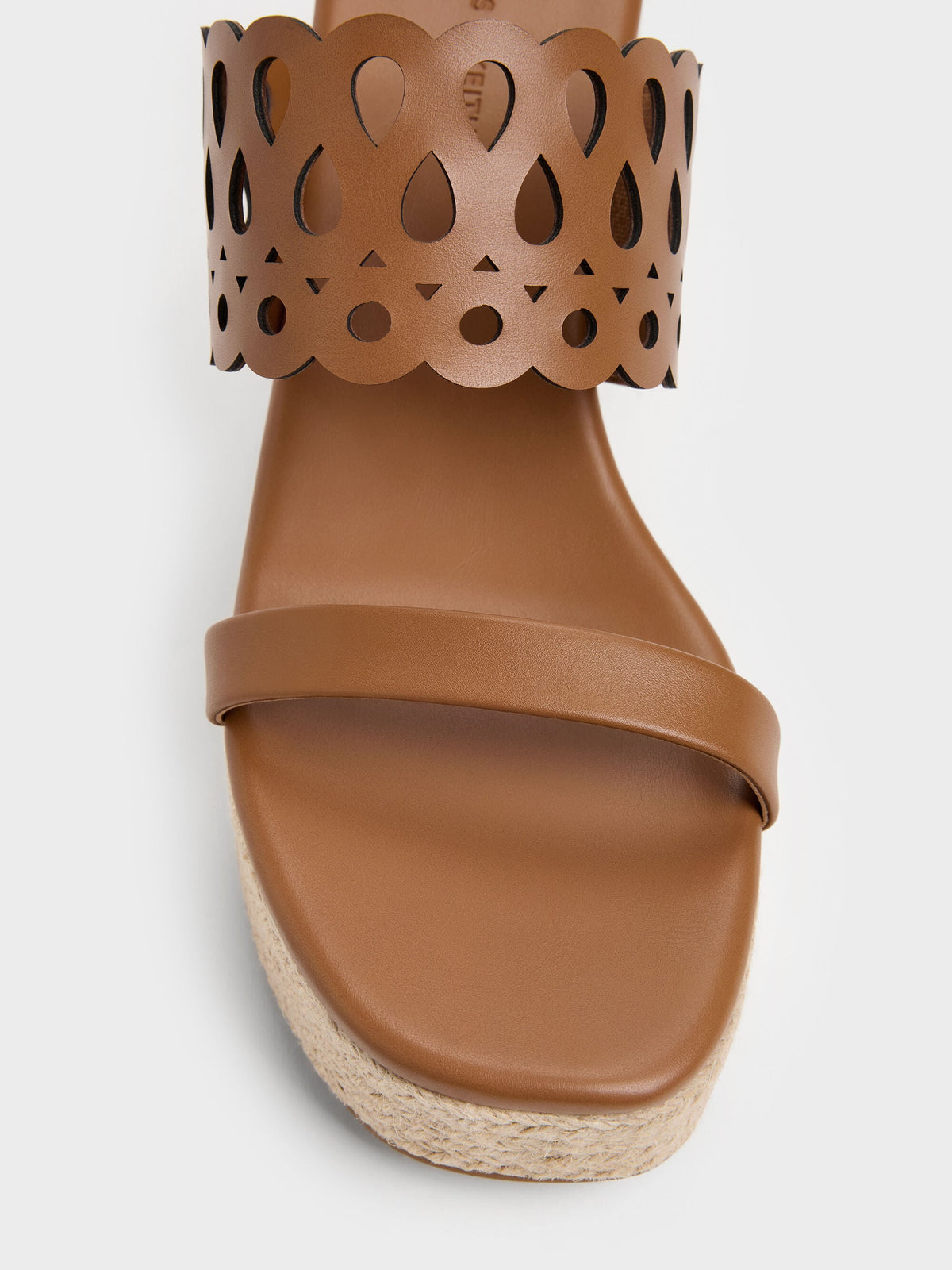 CHARLES & KEITH Featured / Cut-Out Espadrille Wedges - Cognac