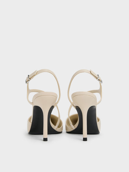 CHARLES & KEITH Featured / Cordelia Pointed Slingback Pumps - Chalk