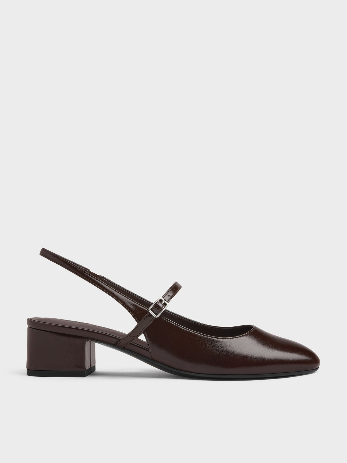 CHARLES & KEITH Signature / Slingback Mary Jane Pumps - Burgundy