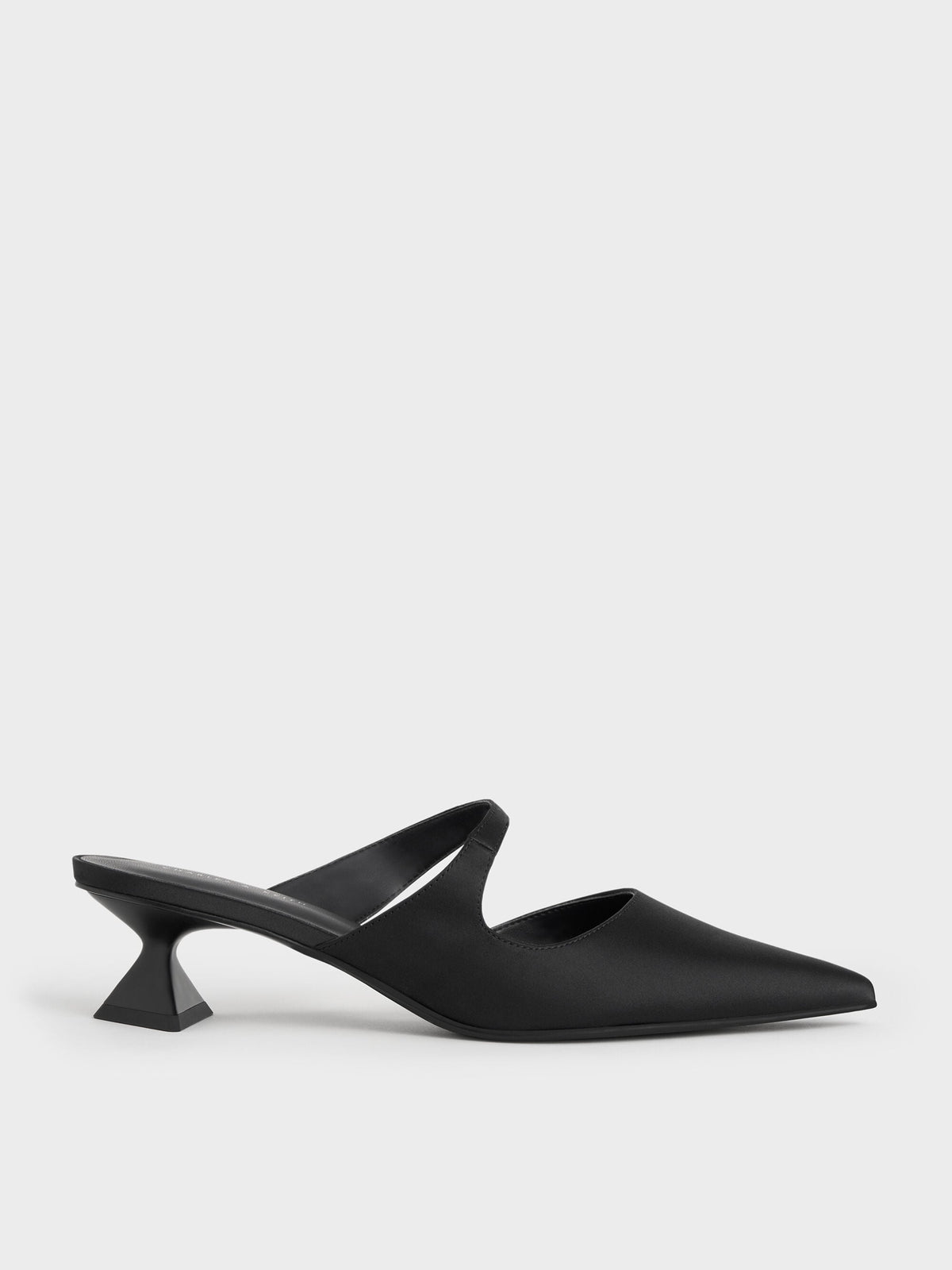 CHARLES & KEITH Discount / Vada Asymmetric Sculptural Heel Pumps - Black