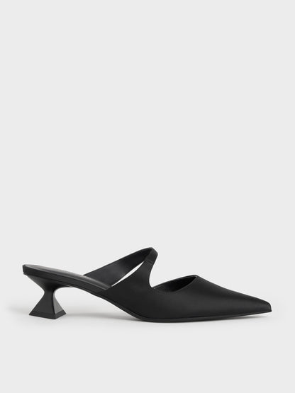CHARLES & KEITH Discount / Vada Asymmetric Sculptural Heel Pumps - Black