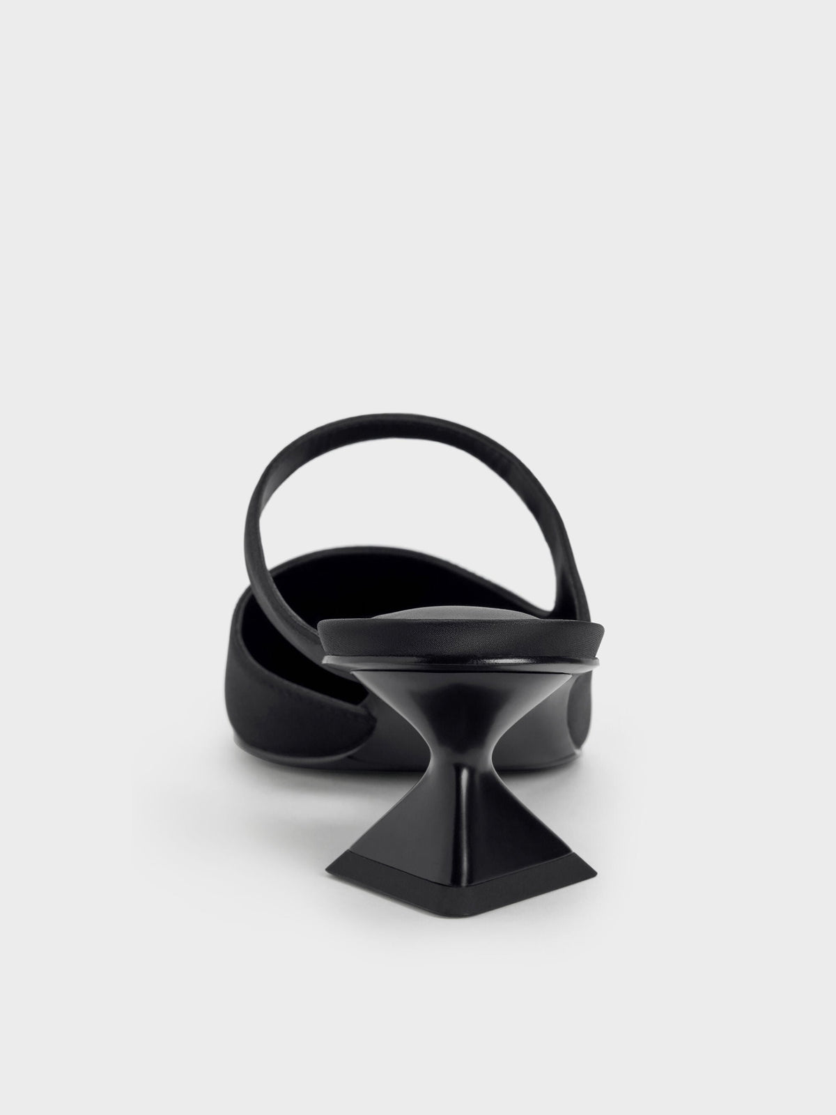 CHARLES & KEITH Discount / Vada Asymmetric Sculptural Heel Pumps - Black