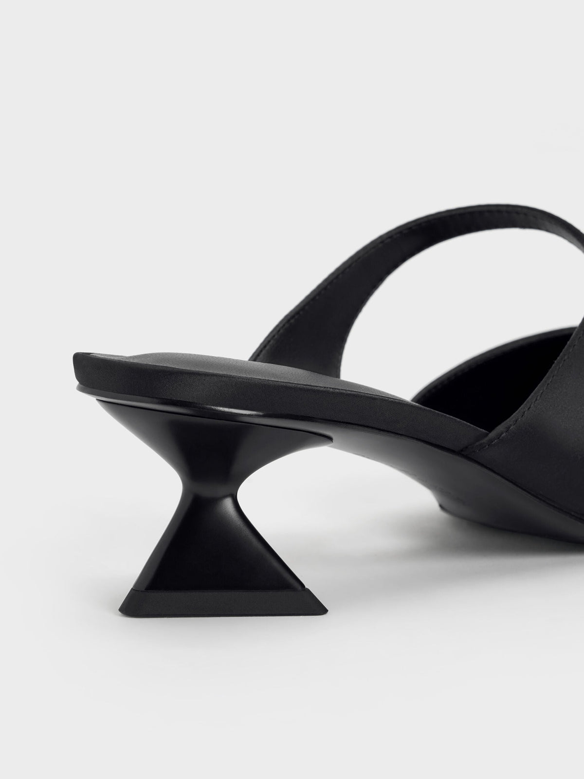 CHARLES & KEITH Discount / Vada Asymmetric Sculptural Heel Pumps - Black
