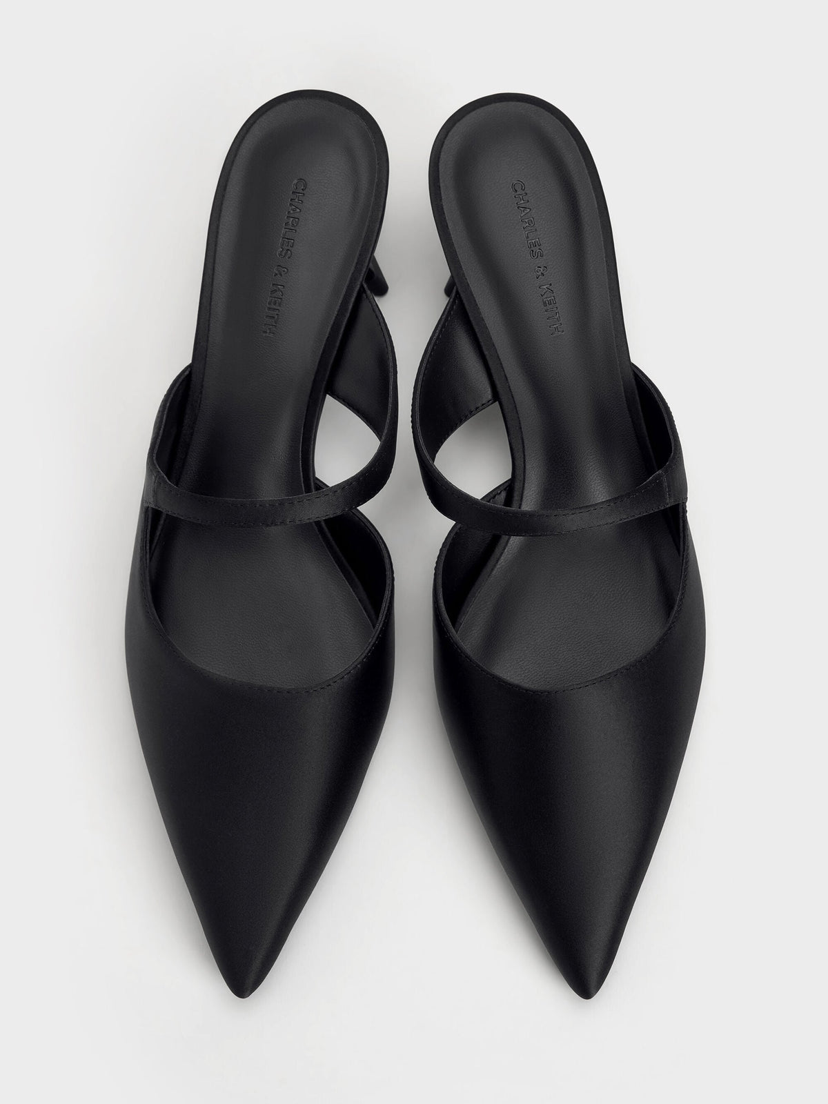 CHARLES & KEITH Discount / Vada Asymmetric Sculptural Heel Pumps - Black