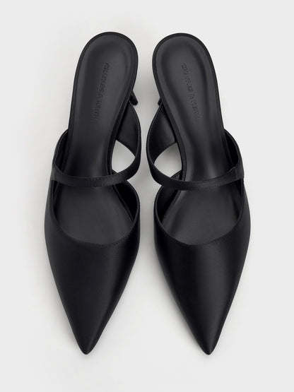 CHARLES & KEITH Discount / Vada Asymmetric Sculptural Heel Pumps - Black