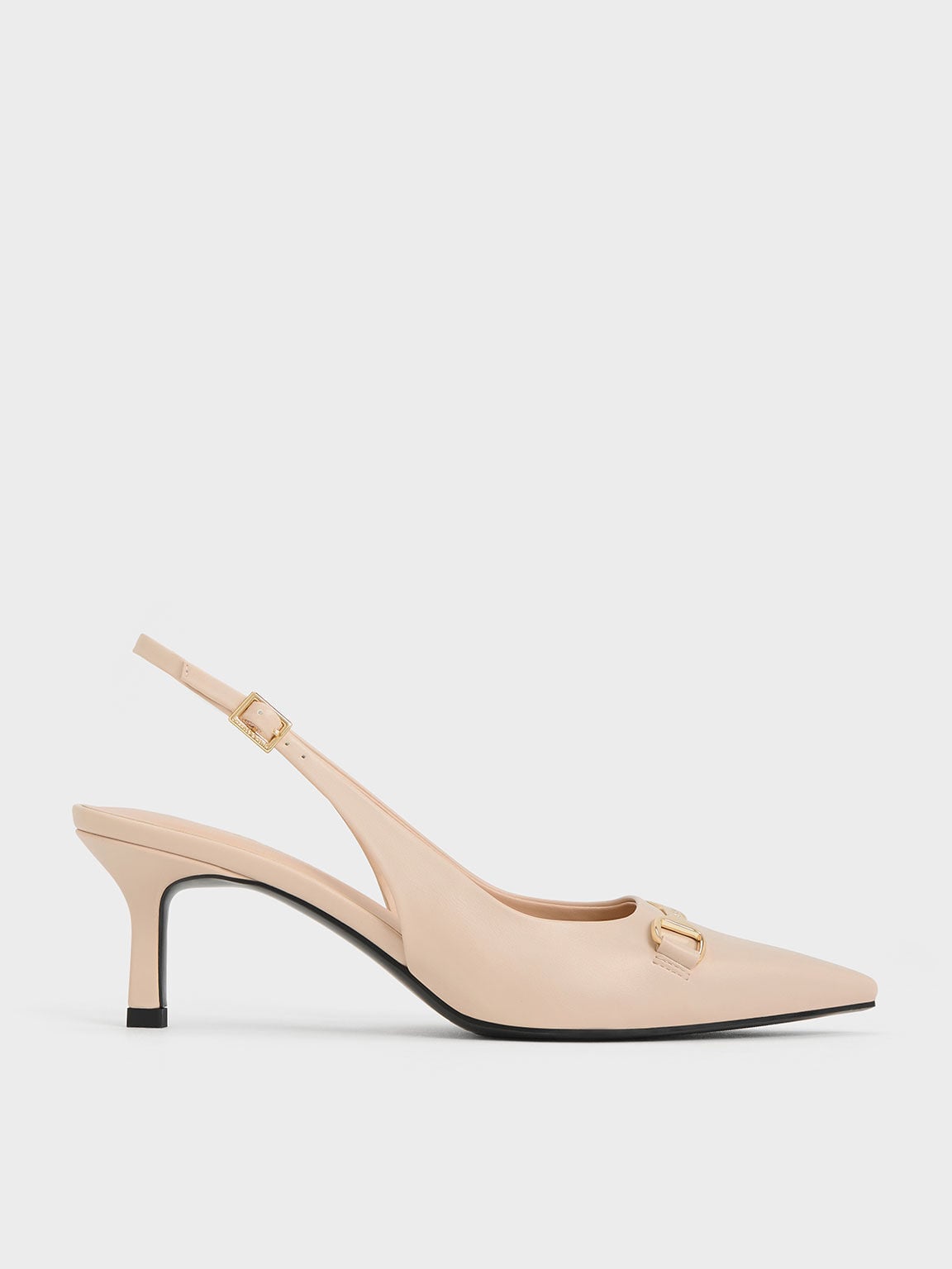 CHARLES & KEITH Hot Sale / Leslie Slingback Pumps - Nude
